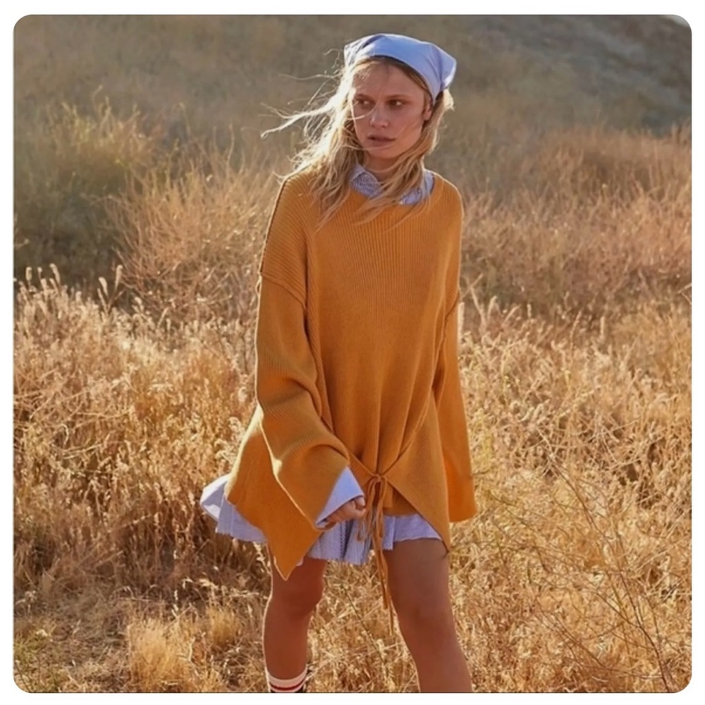 Free People Orange Sweater